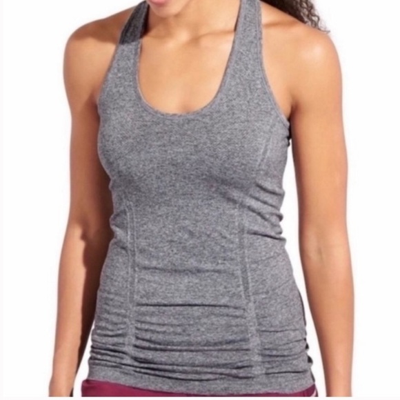 Athleta Tops - Athleta Gray Fastest Track Racerback Tank Top Size M
